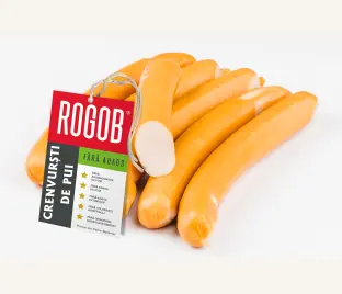 Crenvurști din carne de pui fierți